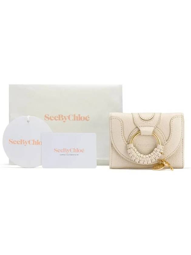 Sea by Hana Grain Leather Half Wallet Beige - CHLOE - BALAAN 5