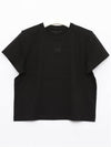 Logo Shrunken Cotton Jersey Short Sleeve T-Shirt Black - ALEXANDER WANG - BALAAN 2