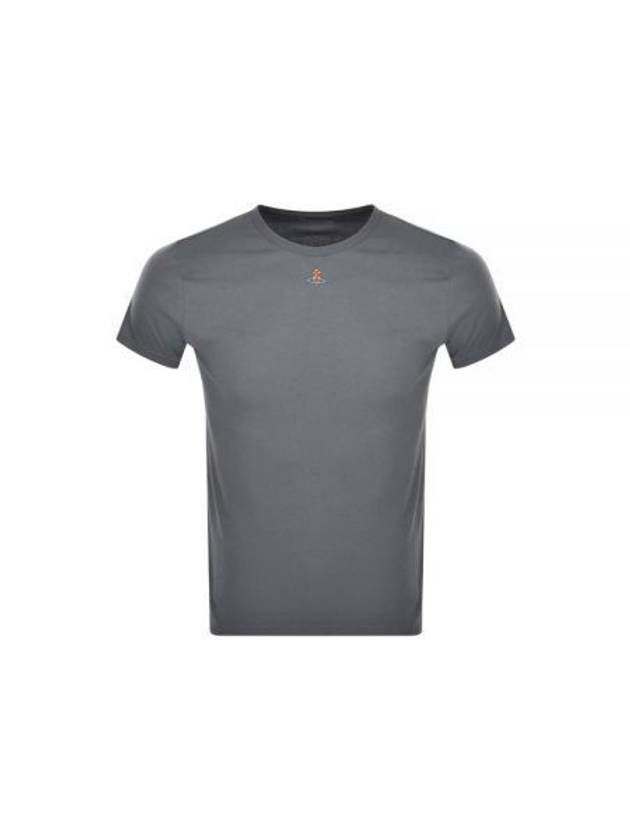 Embroided ORB Peru Short Sleeve T-Shirt Grey - VIVIENNE WESTWOOD - BALAAN 2