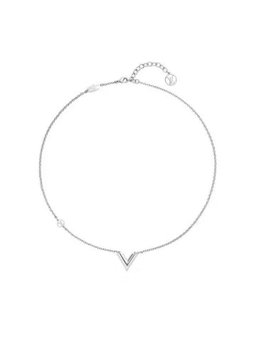 Essential V Supple Necklace Silver - LOUIS VUITTON - BALAAN 1