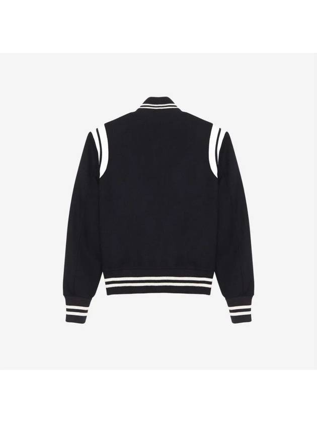 Teddy Jacket In Wool Black - SAINT LAURENT - BALAAN 3