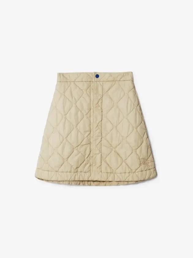 Quilted Nylon A-Line Skirt Beige - BURBERRY - BALAAN 2