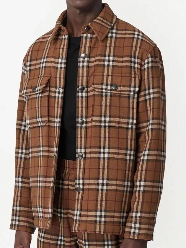 Vintage Check Over Long Sleeve Shirt Brown - BURBERRY - BALAAN 3