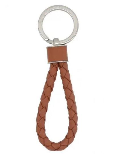 Intrecciato Leather Key Holder Saddle Brown - BOTTEGA VENETA - BALAAN 2