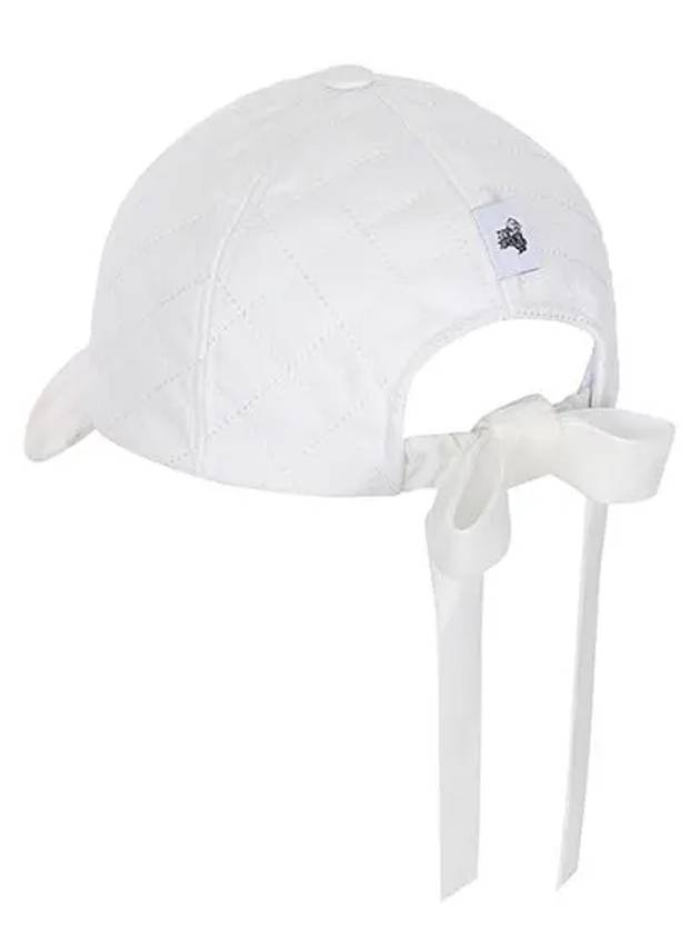 diamond pattern ribbon cap 8413LXACWHITE - BLACK&WHITE - BALAAN 3