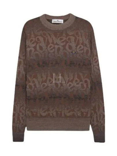 Logo Crew Neck Knit Top Brown - VIVIENNE WESTWOOD - BALAAN 2