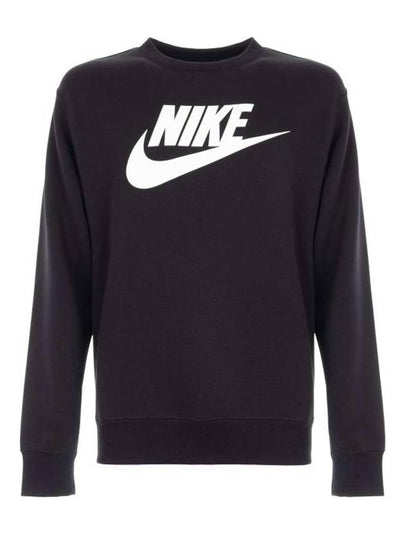 Club Graphic Crew Neck Sweatshirt Black - NIKE - BALAAN 2