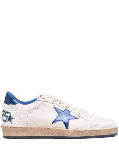 Men's Blue Tab Blue Star Low Top Sneakers White - GOLDEN GOOSE - BALAAN 2