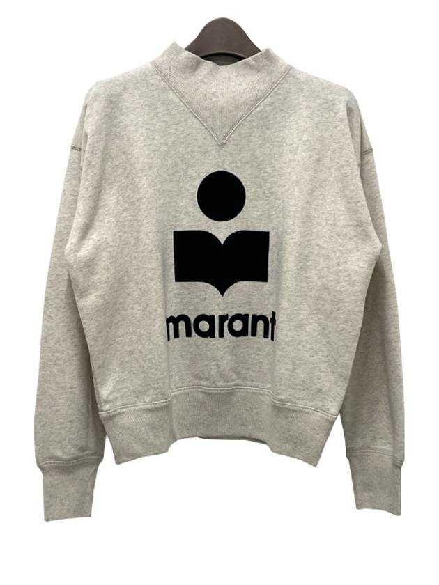 MOBY Logo High Neck Sweatshirt Ecru SW0003FA A1M07E 23EC - ISABEL MARANT ETOILE - BALAAN 2