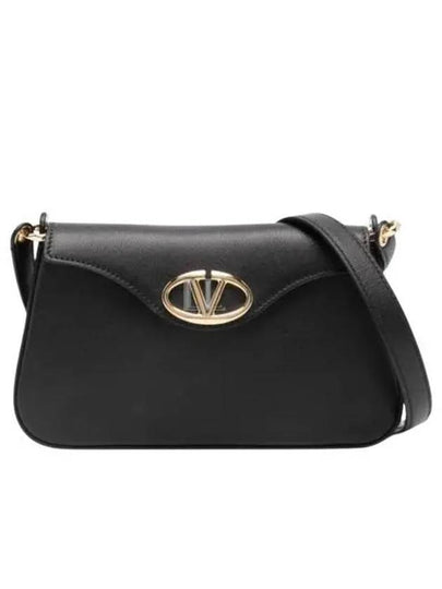 Vlogo Calfskin Shoulder Bag Black - VALENTINO - BALAAN 2