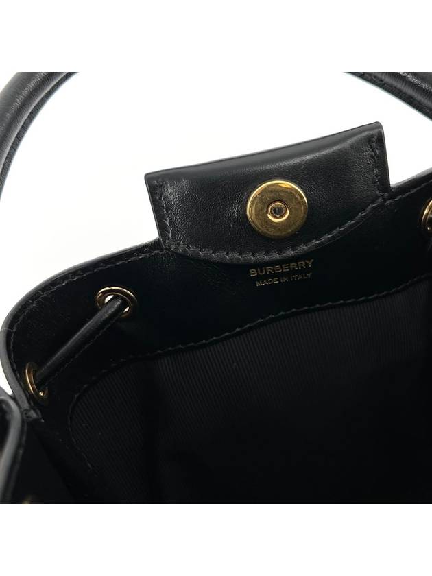 Motif leather bucket bag cross black 8028541 - BURBERRY - BALAAN 10