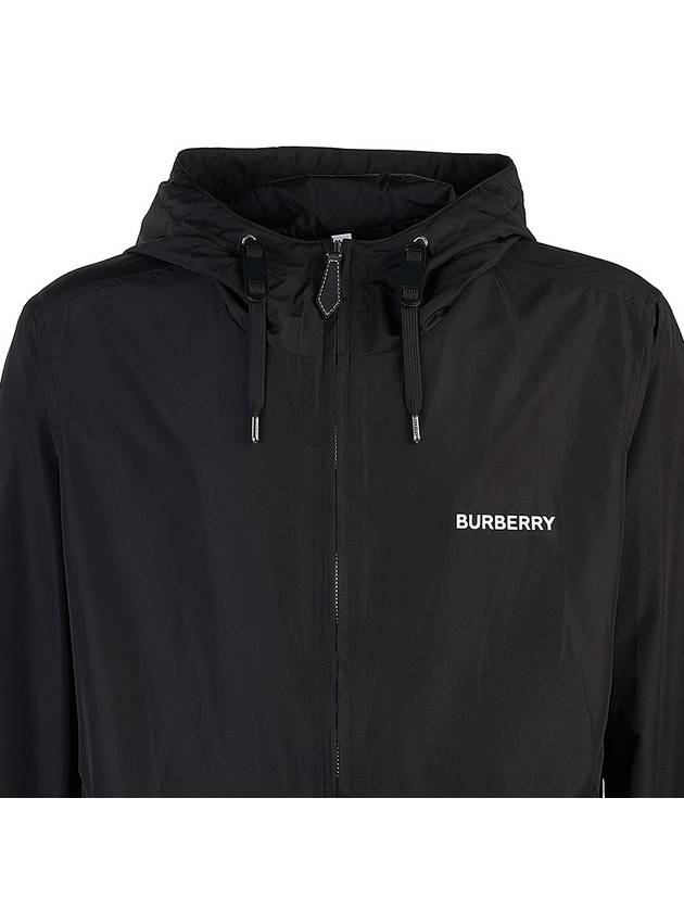 Men's Horseferry Logo Hooded Jacket Black - BURBERRY - BALAAN 6