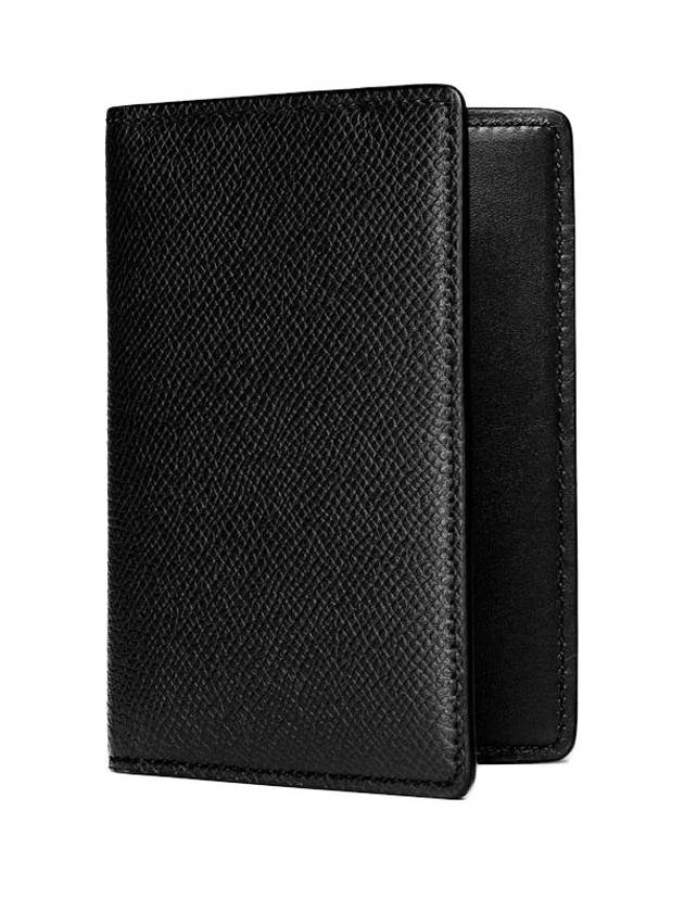 Stitched Bi-Fold Leather Card Wallet Black - MAISON MARGIELA - BALAAN 3