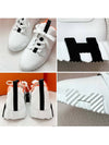 Depart Knit Calfskin Low Sneakers Blanc - HERMES - BALAAN 5