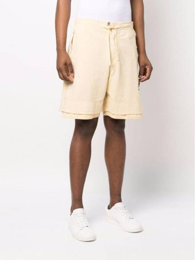 Wappen Patch Shadow Bermuda Shorts Beige - STONE ISLAND - BALAAN 2