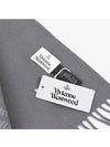 Logo Wool Fringe Muffler Grey - VIVIENNE WESTWOOD - BALAAN 5