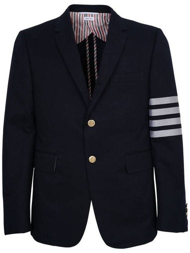 Diagonal Armband Cotton Shooting Engineer Classic Jacket Navy - THOM BROWNE - BALAAN 1