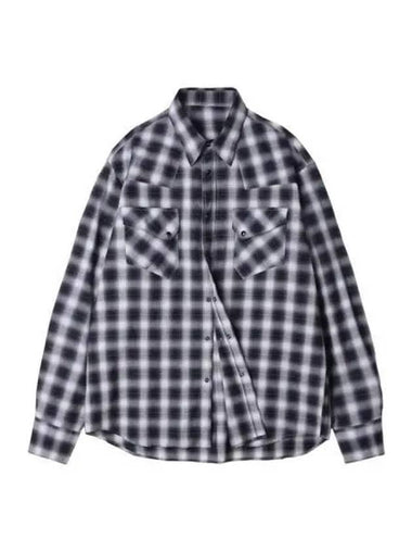 03s plaid western shirt black - KND - BALAAN 1