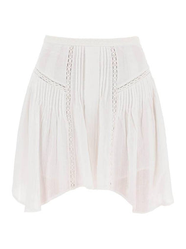 24 ss JORENA mini skirt WITH lace insert MARANT ETOILE JU0169FA B1J18E 20WH B0230981806 - ISABEL MARANT ETOILE - BALAAN 1