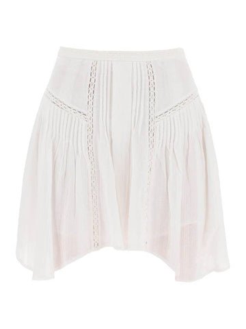 Jorena Unbalanced Skirt White - ISABEL MARANT ETOILE - BALAAN 1