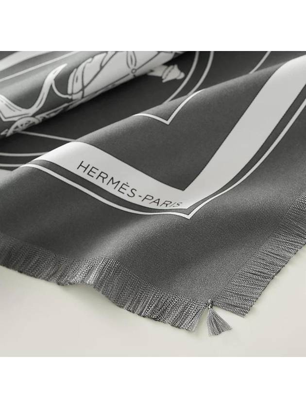 Men s Scarf Ex Libris fringed 80 H271063T 75 - HERMES - BALAAN 3