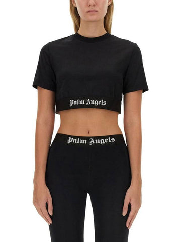 Palm Angels T-Shirt With Logo - PALM ANGELS - BALAAN 1