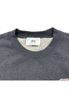 Heart Logo Patch Sweatshirt Grey - AMI - BALAAN 4