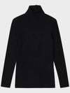 Wool Silky Turtleneck Black - NOIRER FOR WOMEN - BALAAN 3