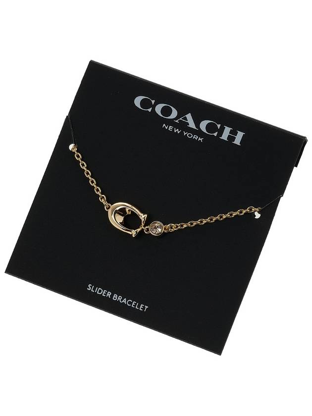 Signature Crystal Slider Bracelet Gold - COACH - BALAAN 8