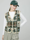 Doyou Know MC Women s Ethnic Pattern Wool Ivory Open Vest DO6242KT14 - DOYOUKNOWMC GOLF WEAR - BALAAN 3