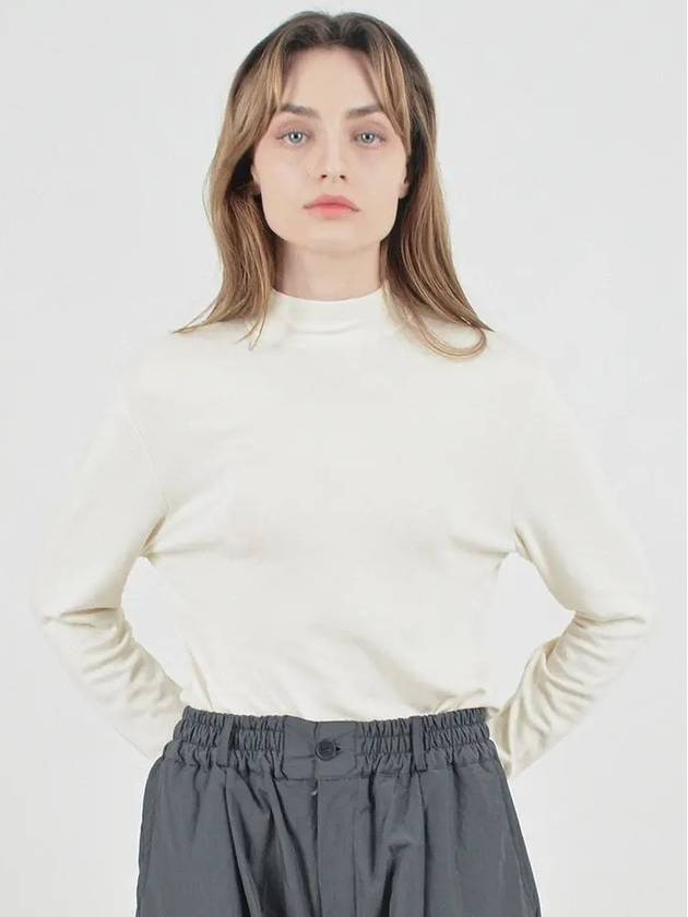 Essential Wool Half Neck Knit Mock Polar Ivory - CHANCE'S NOI - BALAAN 7