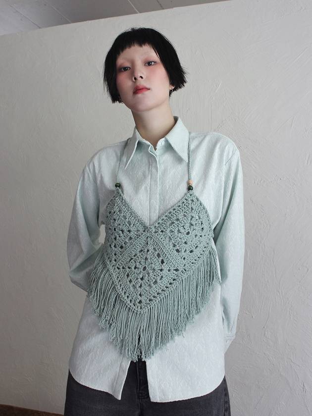 Crochet Tassel Vest MINT - RUBATI - BALAAN 6