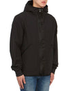 Soft Shell-R E.Dye Pure Insulation Technology Recycled Polyester Primaloft Hooded Jacket Black - STONE ISLAND - BALAAN 5