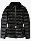 Women's Claudia Goose Down Natural Fur Padded Jacket Black - HERNO - BALAAN 2