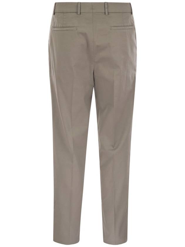 Garment-dyed Leisure Fit Trousers in American Pima Comfort Cotton with Pleats - BRUNELLO CUCINELLI - BALAAN 2