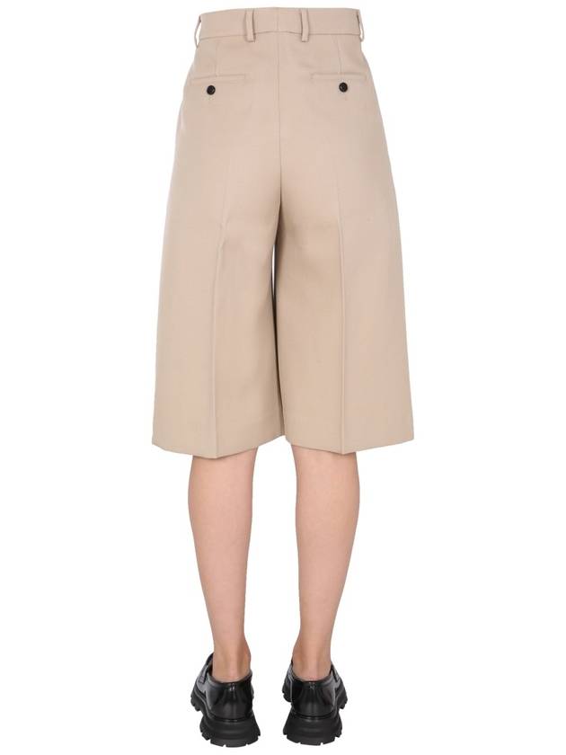 Women's Regular Fit Bermuda Shorts Beige - AMI - BALAAN 5