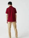 Men's Logo Classic Fit Cotton Short Sleeve Polo Shirt Burgundy - LACOSTE - BALAAN 6