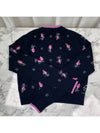 Flower CC Logo Cashmere Long Sleeve Pullover Knit Navy Blue 36 P73818 - CHANEL - BALAAN 2