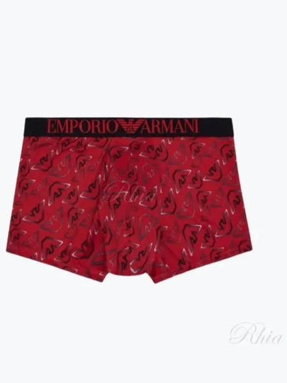 Men's All-Over Eagle Recycle Boxer Briefs Red - EMPORIO ARMANI - BALAAN 2