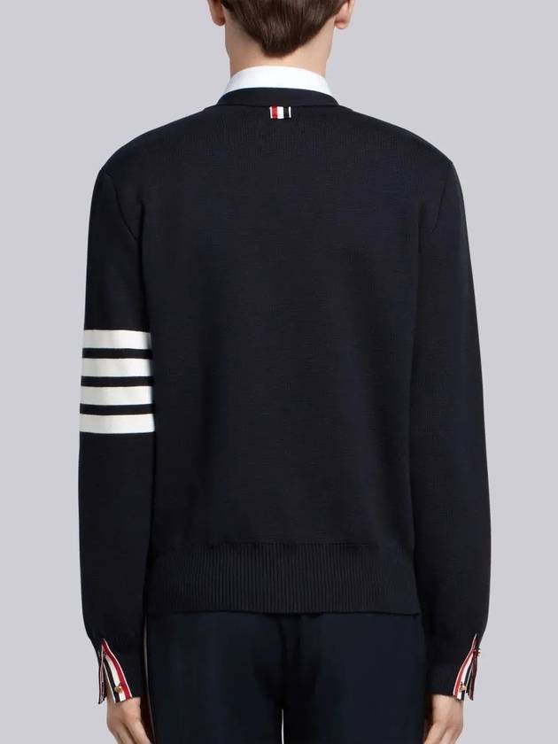 Milano Stitch 4 Bar Cardigan Navy - THOM BROWNE - BALAAN 4