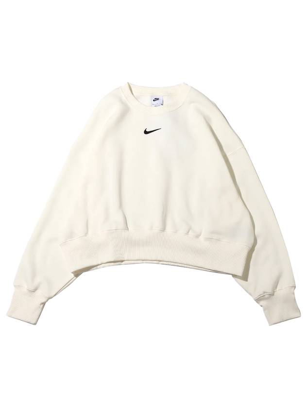 Phoenix Fleece Oversized Crew Neck Sweatshirt White - NIKE - BALAAN 1