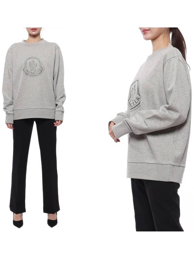 Women's Crystal Logo Sweatshirt - MONCLER - BALAAN 2