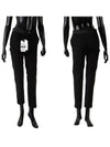 Women's Stretch Cotton Slacks Black - MONCLER - BALAAN.