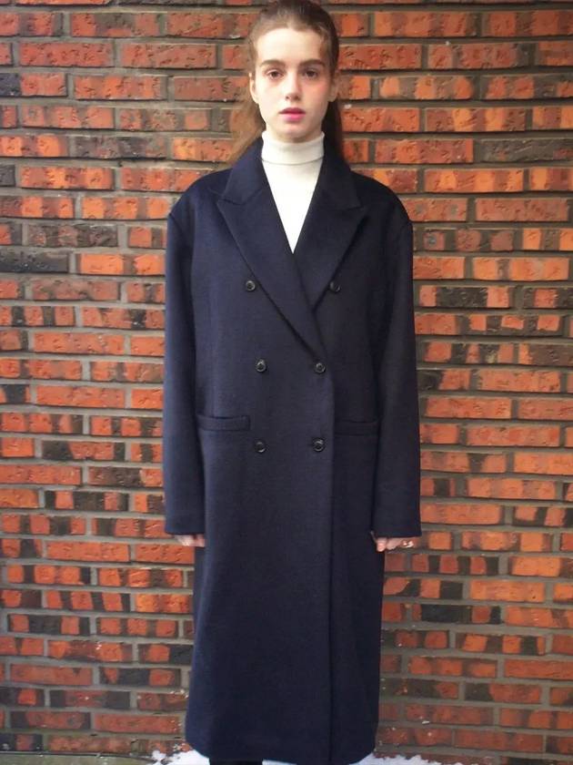 Lotus Classic Wool Double Coat Navy - LETTER FROM MOON - BALAAN 7