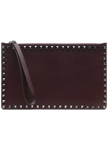 18FW Men's Rockstud Clutch Bag QY2P0692_VAP_U26_18F - VALENTINO - BALAAN 1