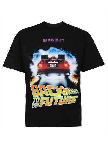 Back To The Future Graphic Short Sleeve T-Shirt Black - VETEMENTS - BALAAN 1