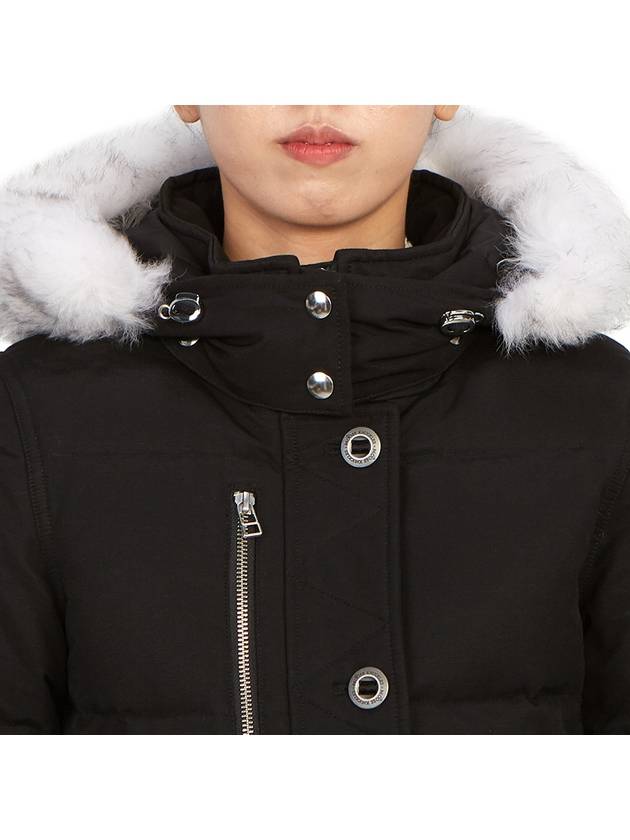 Original Threequarter Jacket White Fur Black - MOOSE KNUCKLES - BALAAN 8