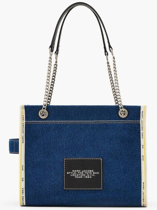 Denim Chain The Medium Tote Dark Wash 2F4HTT018H05 473 - MARC JACOBS - BALAAN 2