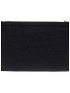 Medium Document Holder Clutch Bag Black - THOM BROWNE - BALAAN 5