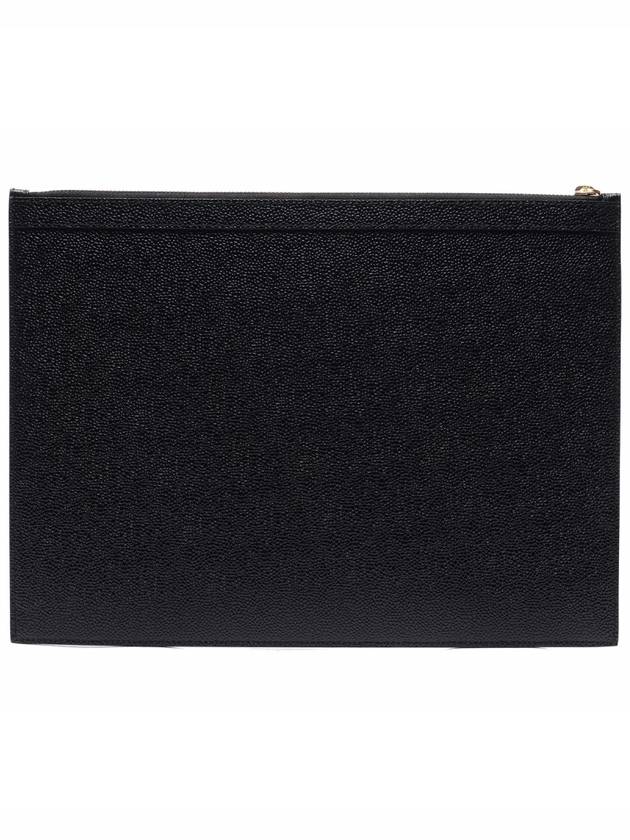 Medium Document Holder Clutch Bag Black - THOM BROWNE - BALAAN 5